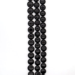 Агат таблетка цвет черный круглая объемная 18 мм