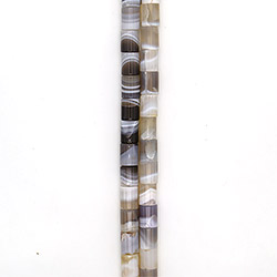 Агат цилиндр цвет серый 18*15 мм