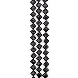 Агат ромб цвет черный 14 мм