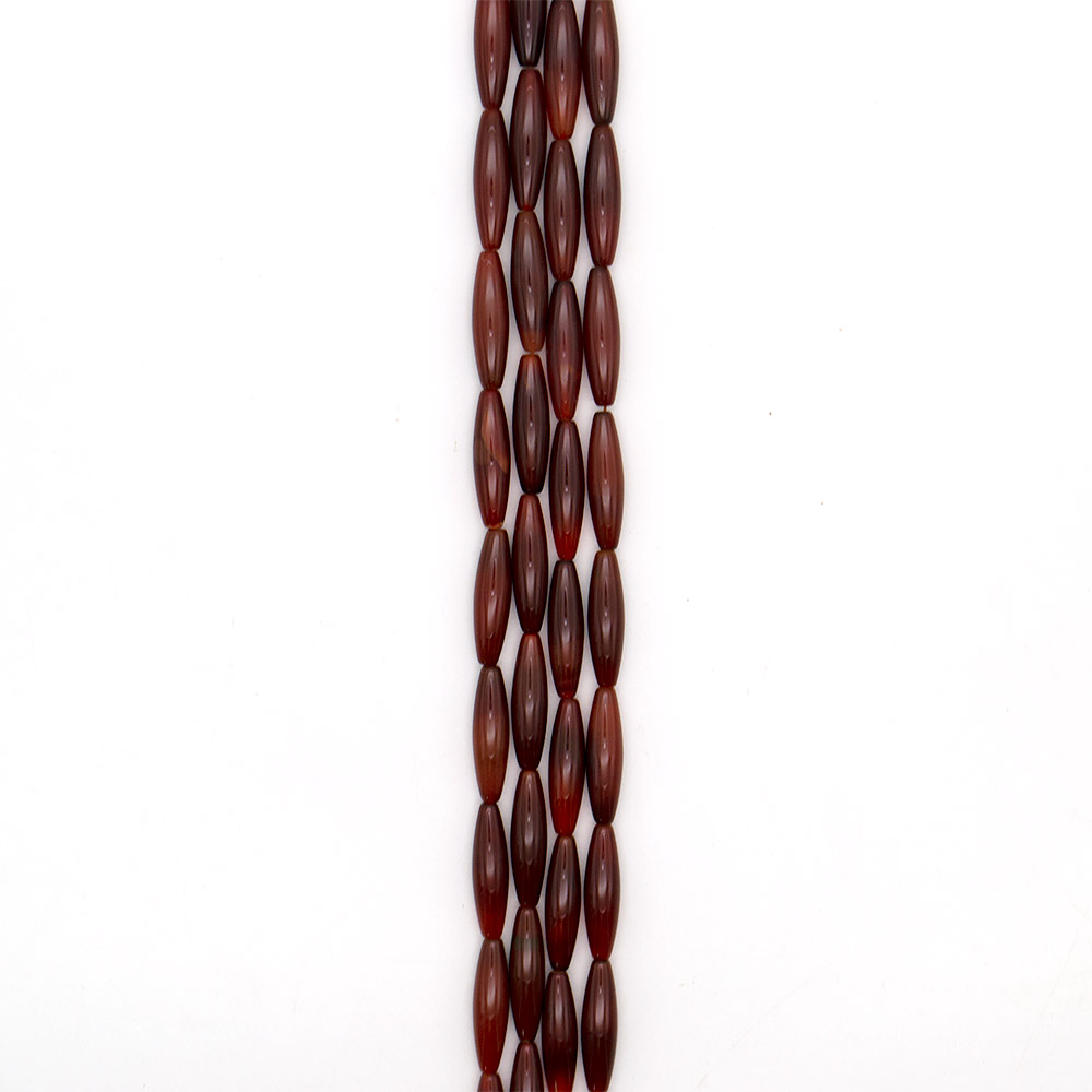 Фото товара сердолик рыжий однотонный бочата 30*8 мм