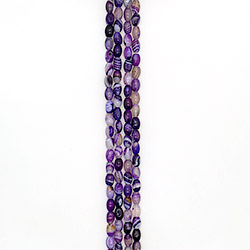 Агат бочата цвет фиолетовый 12*8 мм