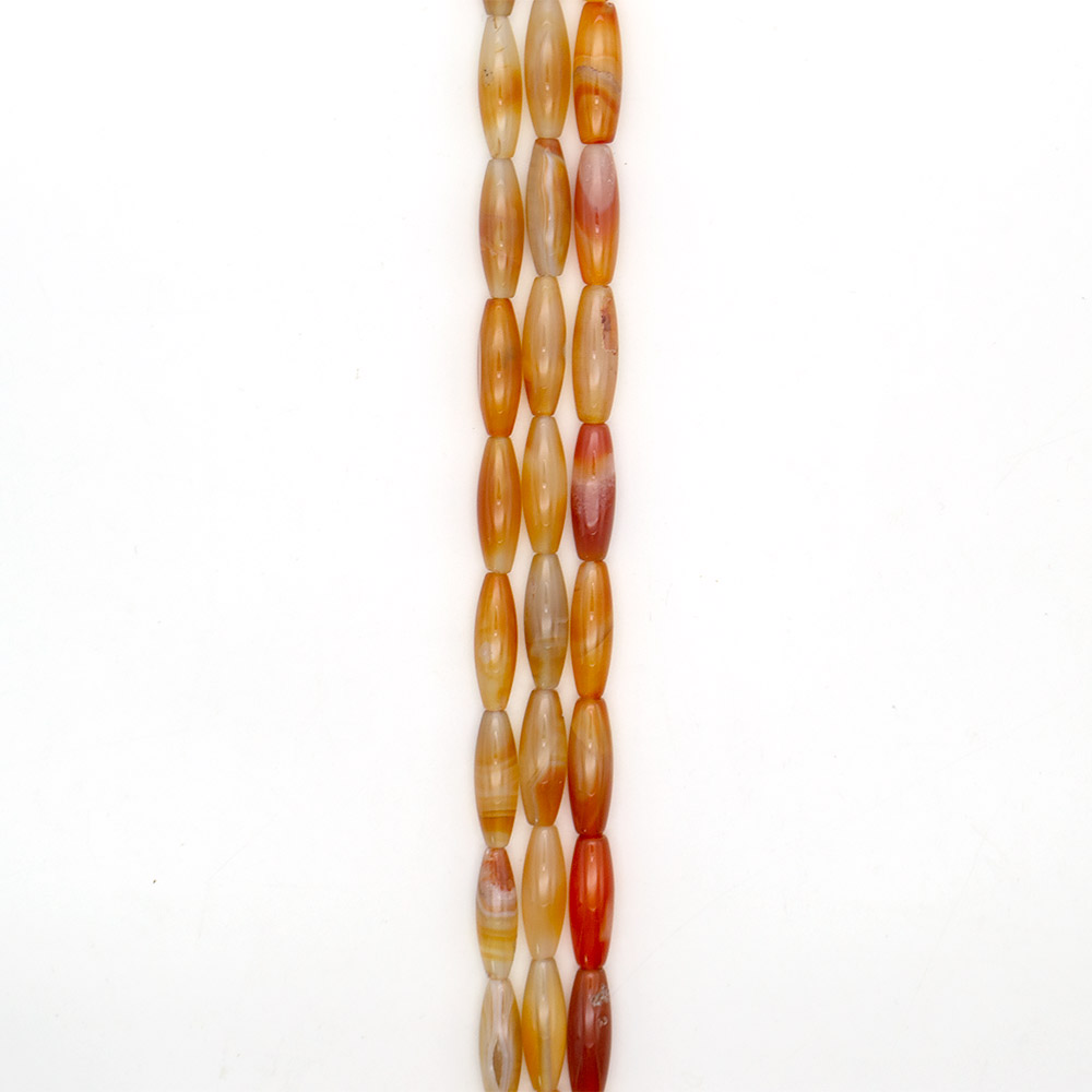 Фото товара сердолик бело-рыжий бочата 30*10 мм