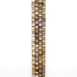 Фото товара агат бочата цвет бело-коричневый 15*10 мм