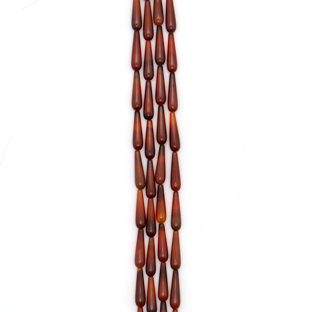 Фото товара сердолик рыжий однотонный капля 30*12 мм