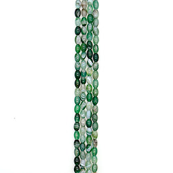 Агат бочата цвет зеленый 12*8 мм