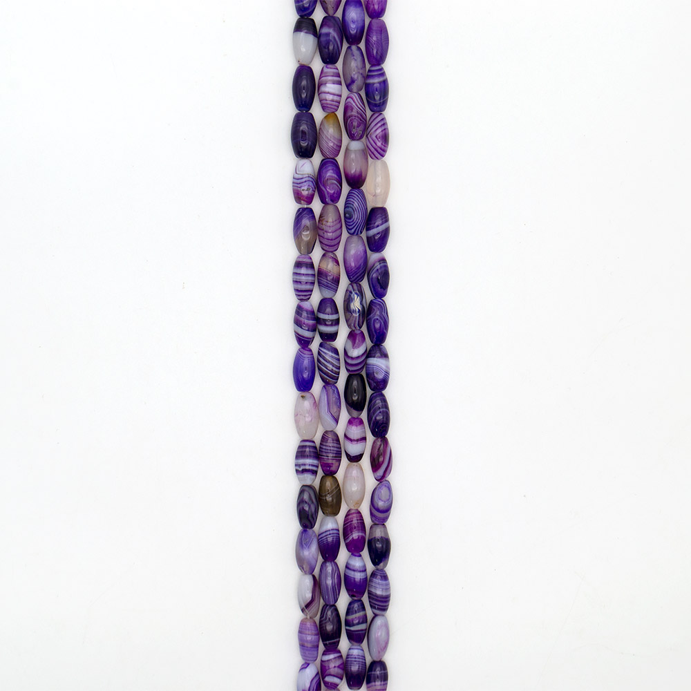 Фото товара агат бочата цвет фиолетовый 16*8 мм