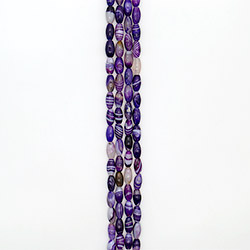 Агат бочата цвет фиолетовый 16*8 мм