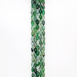 Агат бочата цвет зеленый 16*8 мм