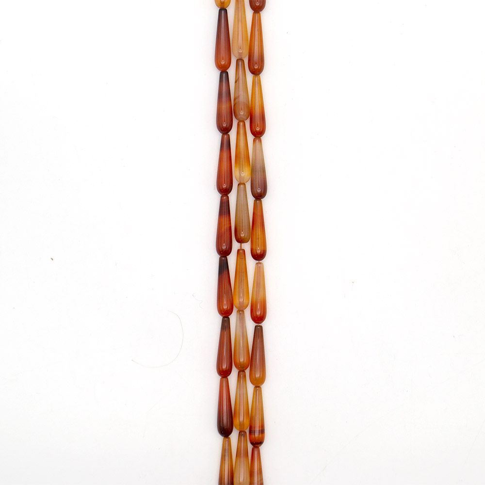 Фото товара сердолик бело-рыжий капля 30*8 мм