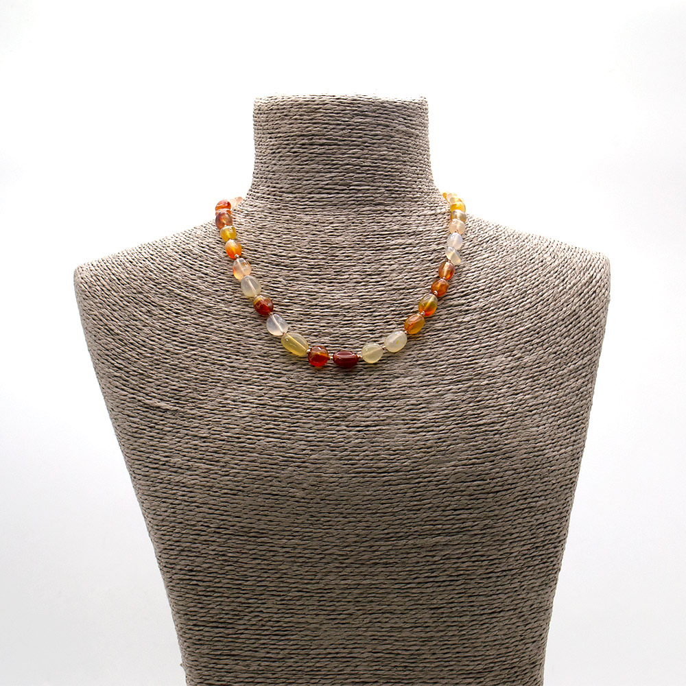 Фото товара бусы из сердолика галтовка