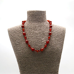 Бусы из сердолика рыжего однотонного капля