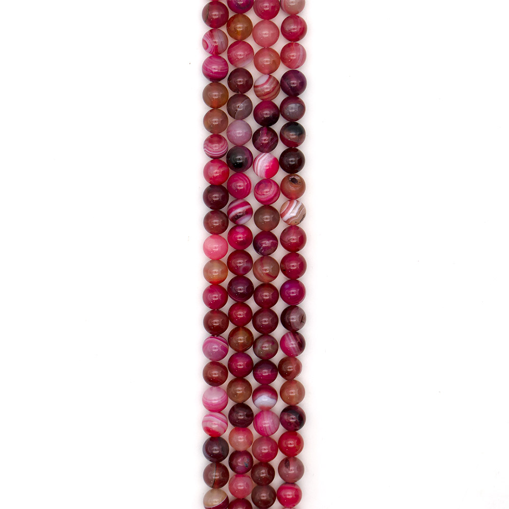 Фото товара агат шар цвет темно-розовый 12 мм