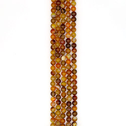 Агат шар цвет оранжево-коричневый 10 мм