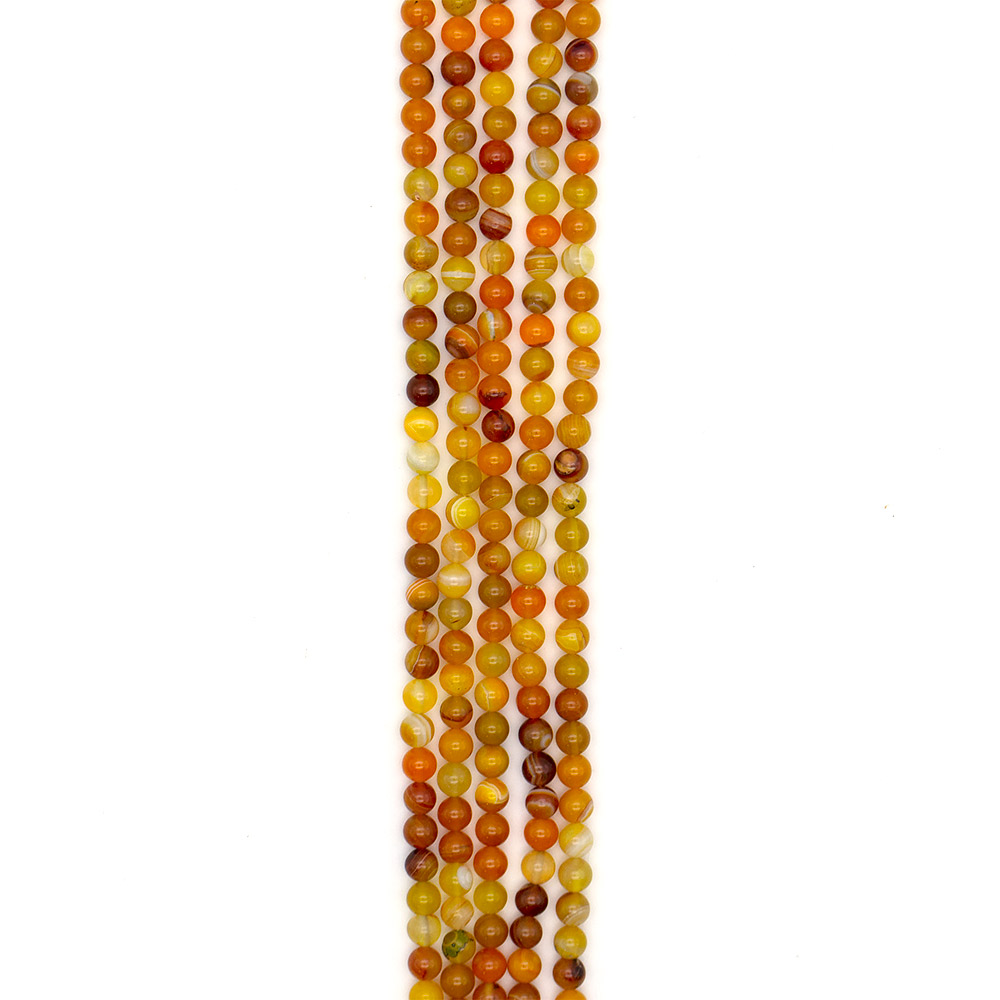 Фото товара агат шар цвет оранжево-коричневый 8 мм