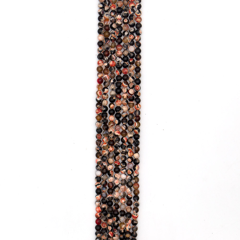 Фото товара агат "мозаика" шар цвет красный 6 мм