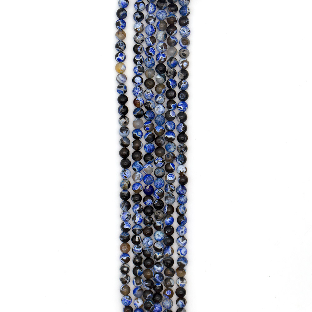 Фото товара агат "мозаика" шар цвет синий 8 мм