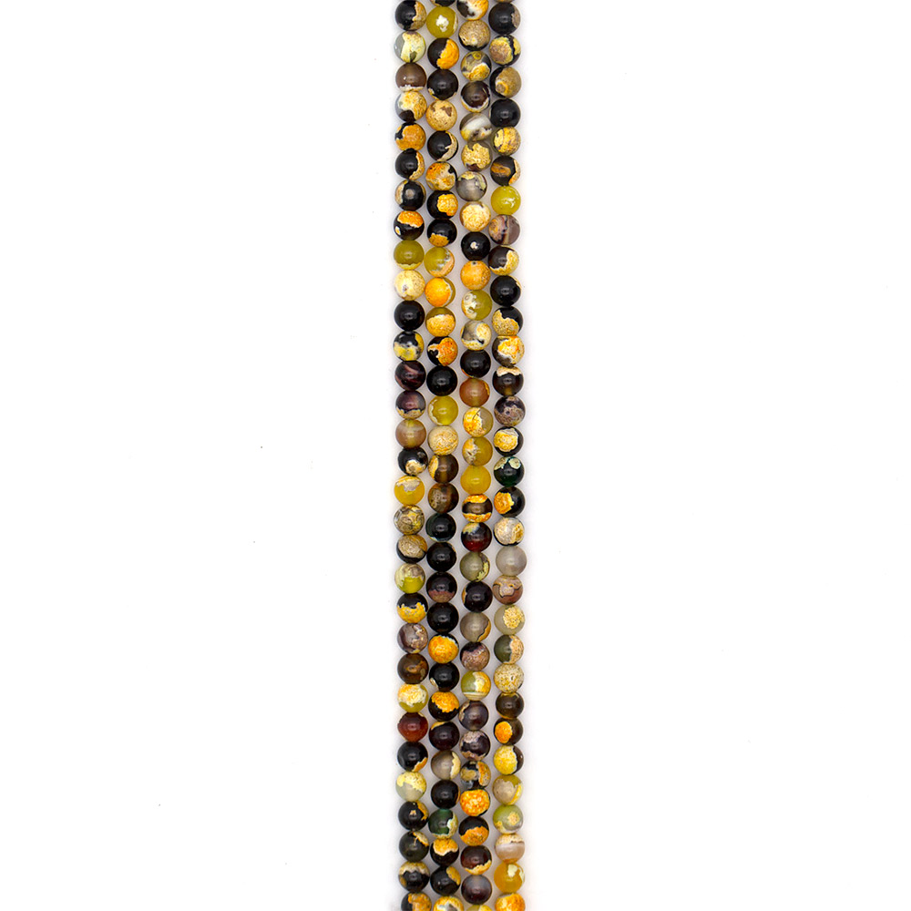 Фото товара агат "мозаика" шар цвет желтый 6 мм