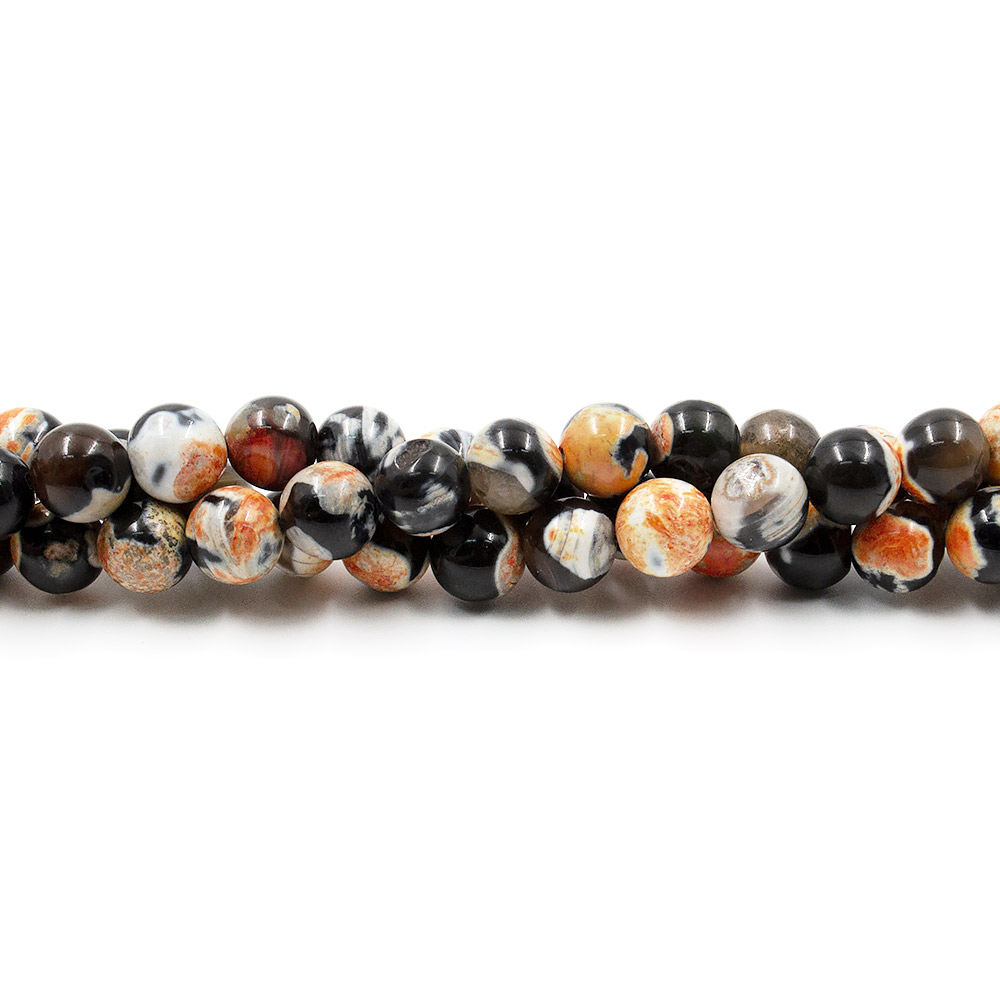 Фото товара агат "мозаика" шар цвет оранжевый 10 мм