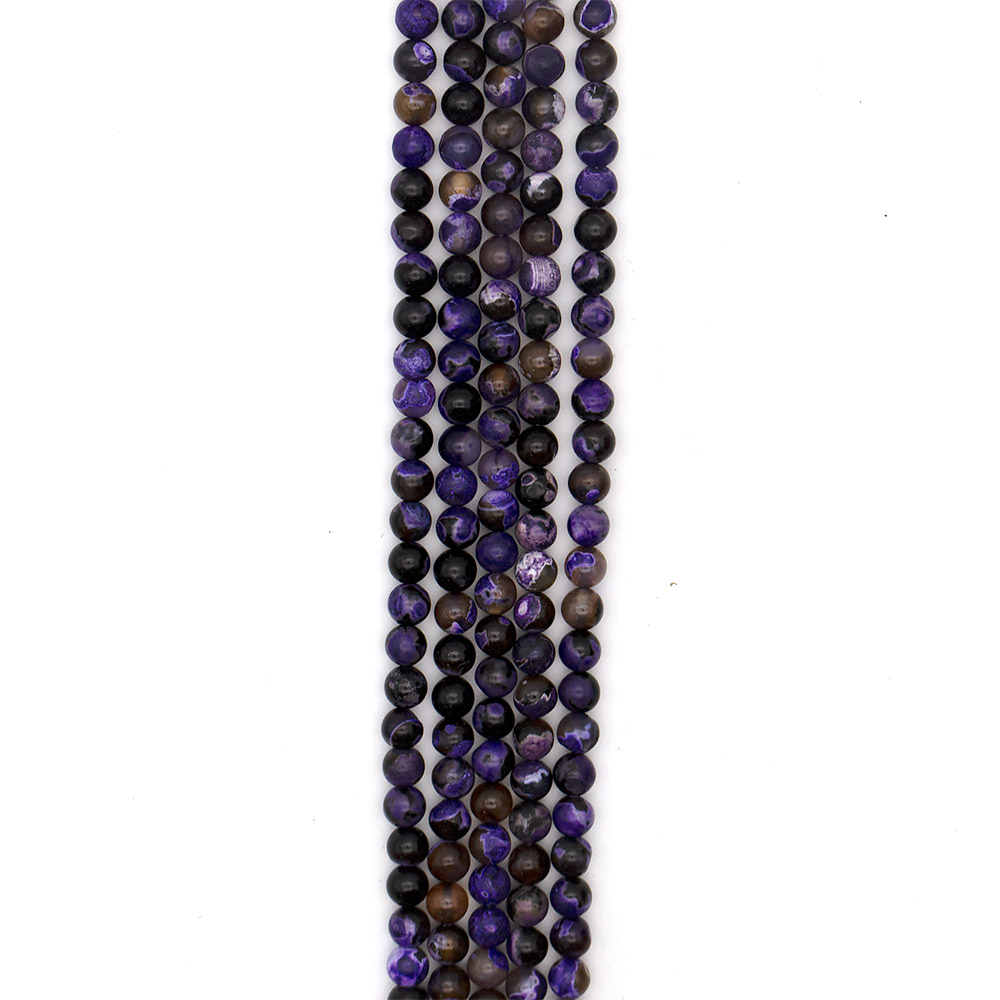 Фото товара агат "мозаика" шар цвет фиолетовый 10 мм