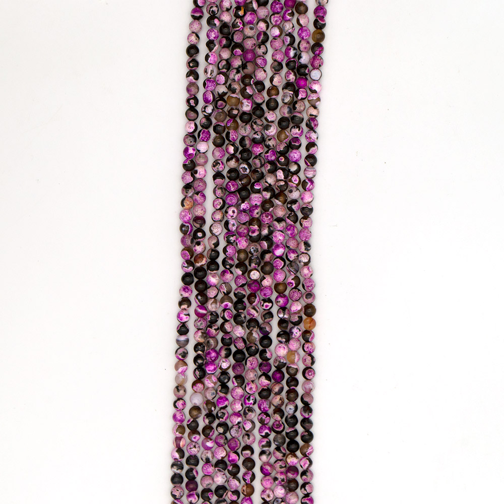 Фото товара агат "мозаика" шар цвет фуксия 6 мм