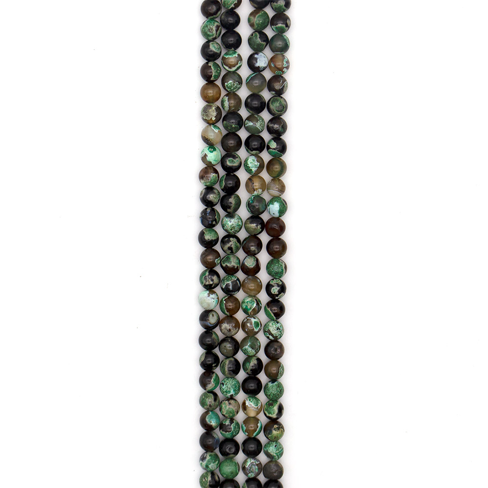 Фото товара агат "мозаика" шар цвет зеленый 10 мм