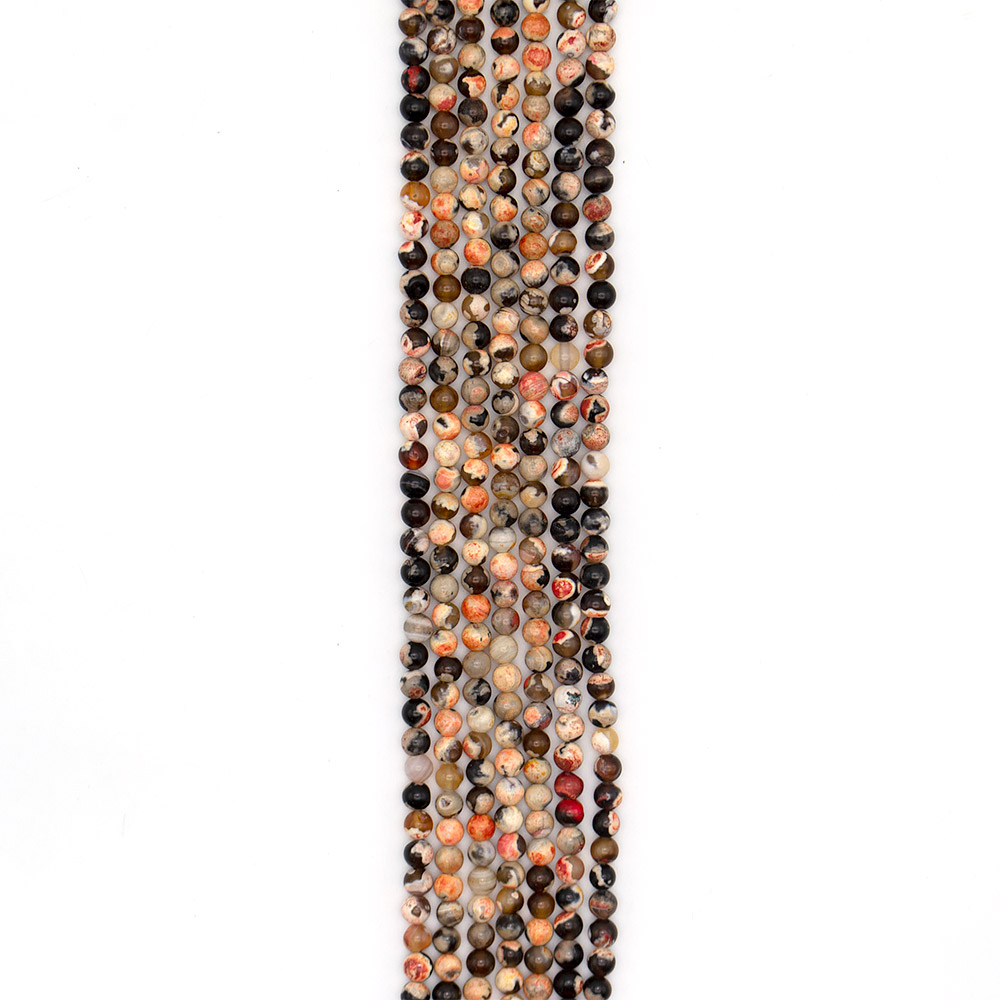 Фото товара агат "мозаика" шар цвет оранжевый 6 мм