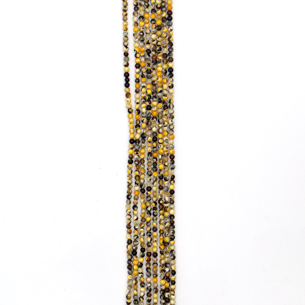 Фото товара агат "мозаика" шар цвет желтый 4 мм