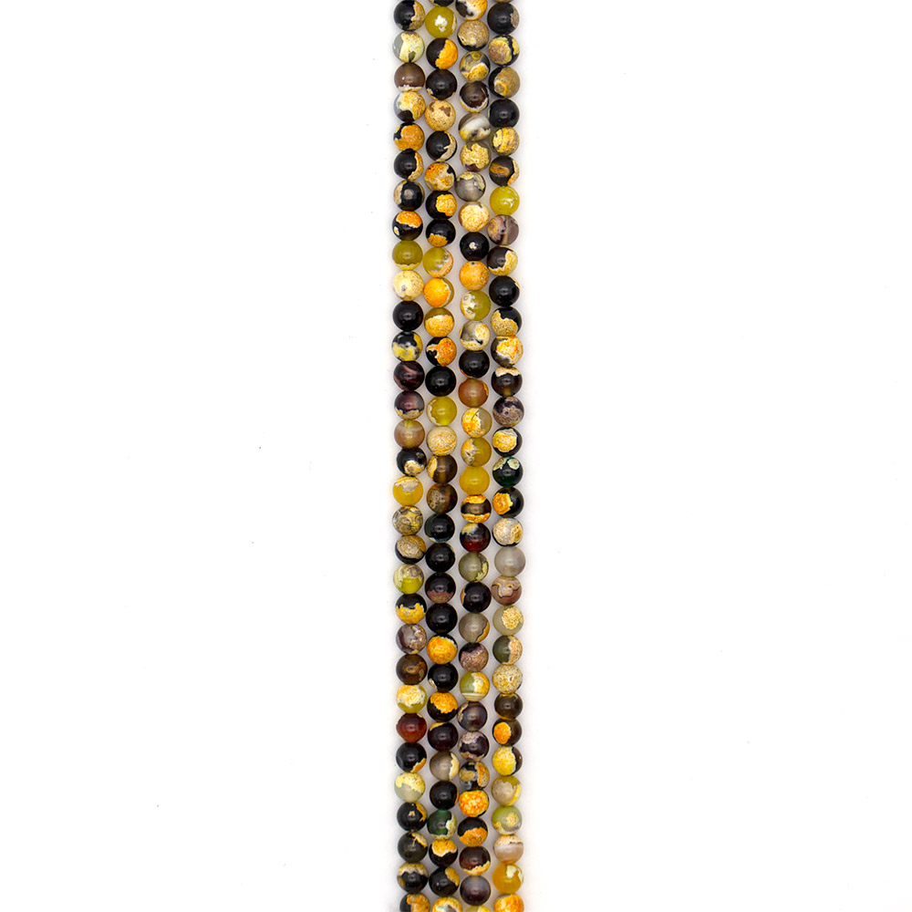 Фото товара агат "мозаика" шар цвет желтый 8 мм