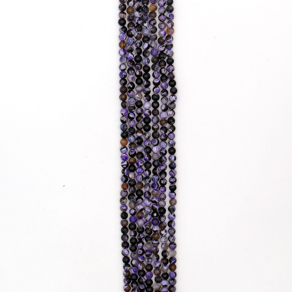 Фото товара агат "мозаика" шар цвет фиолетовый 6 мм
