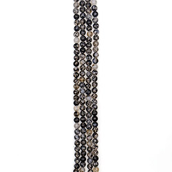 Агат кракле шар цвет черно-серый 6 мм