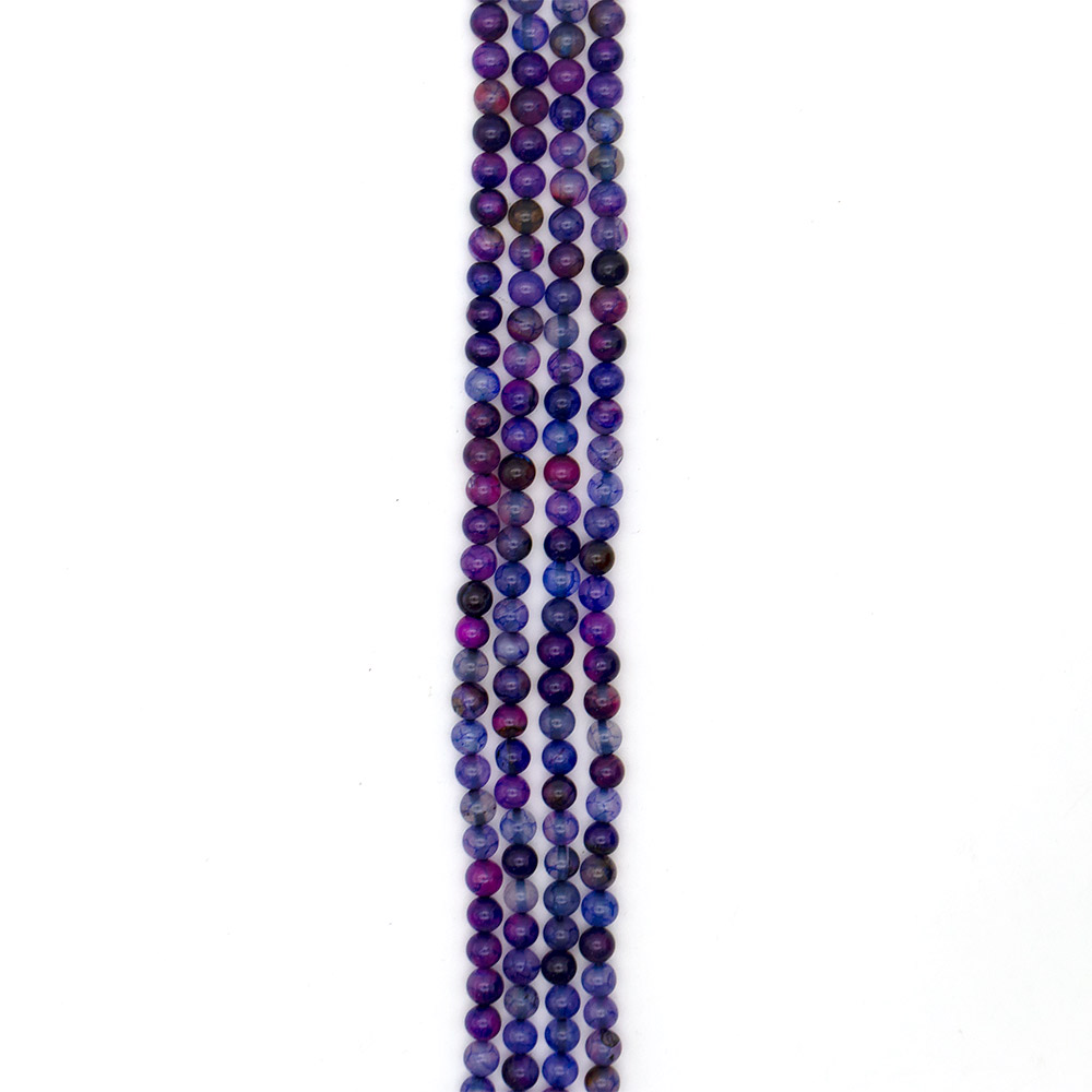 Фото товара агат кракле шар цвет фиолетово-синий 8 мм