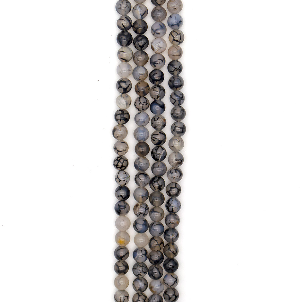 Фото товара агат кракле шар цвет черно-серый 12 мм