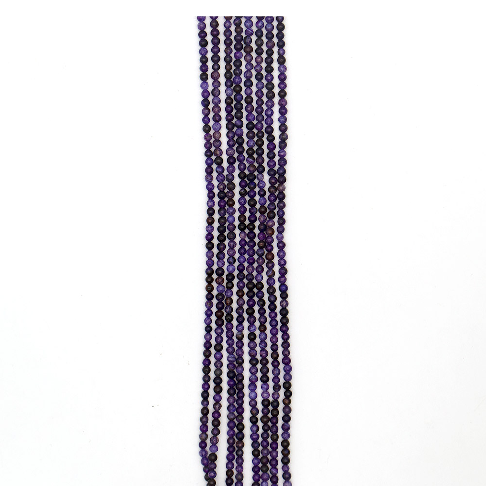 Фото товара агат кракле шар цвет фиолетовый 4 мм