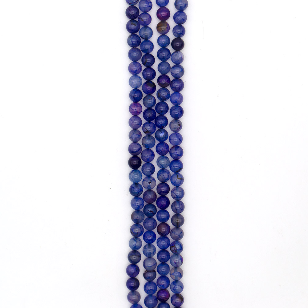 Фото товара агат кракле шар цвет фиолетово-синий 10 мм