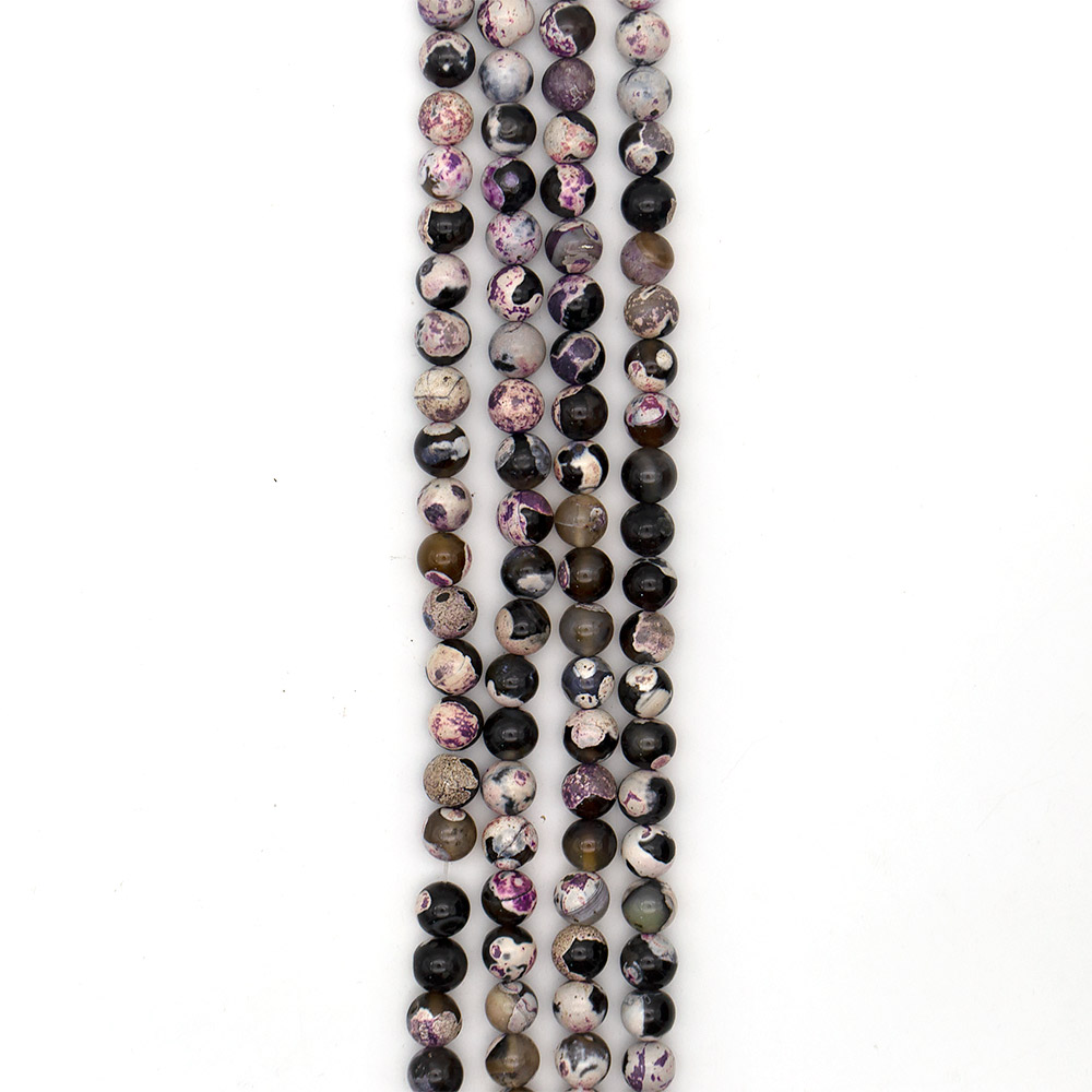 Фото товара агат "мозаика" шар цвет фиолетовый 12 мм