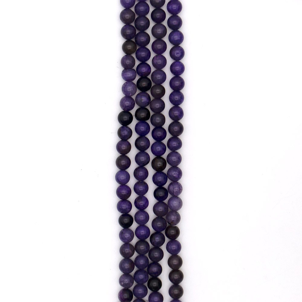 Фото товара агат кракле шар цвет фиолетовый 12 мм
