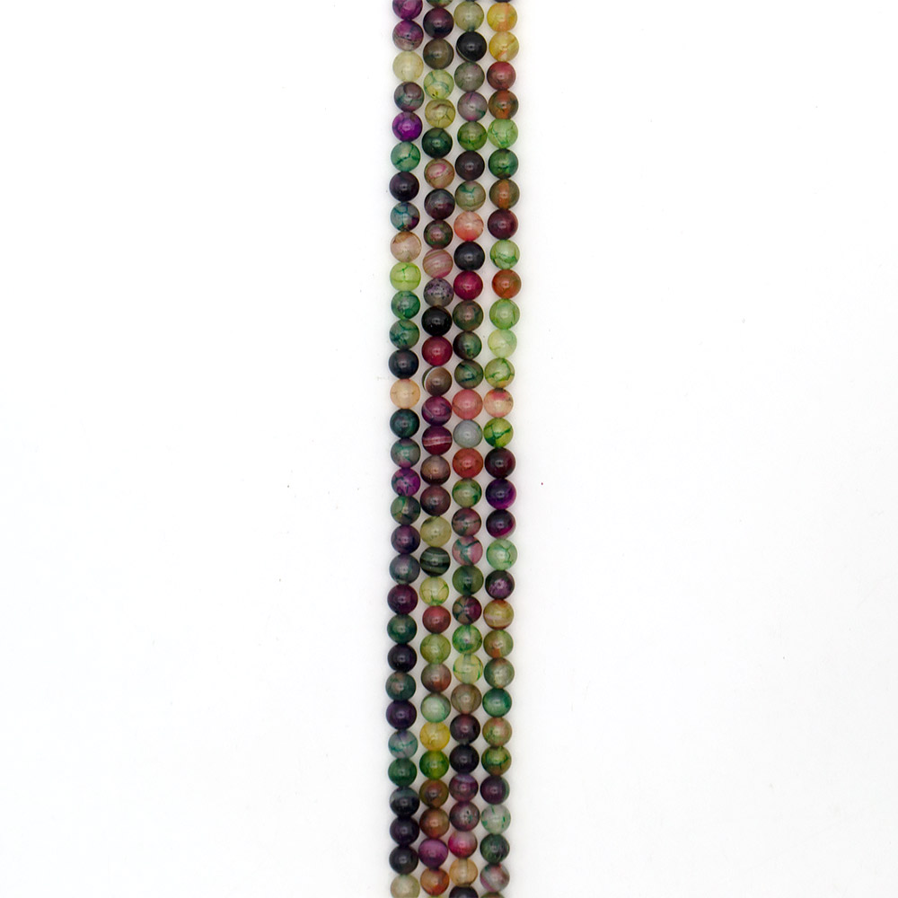 Фото товара агат кракле шар микс цветов 8 мм