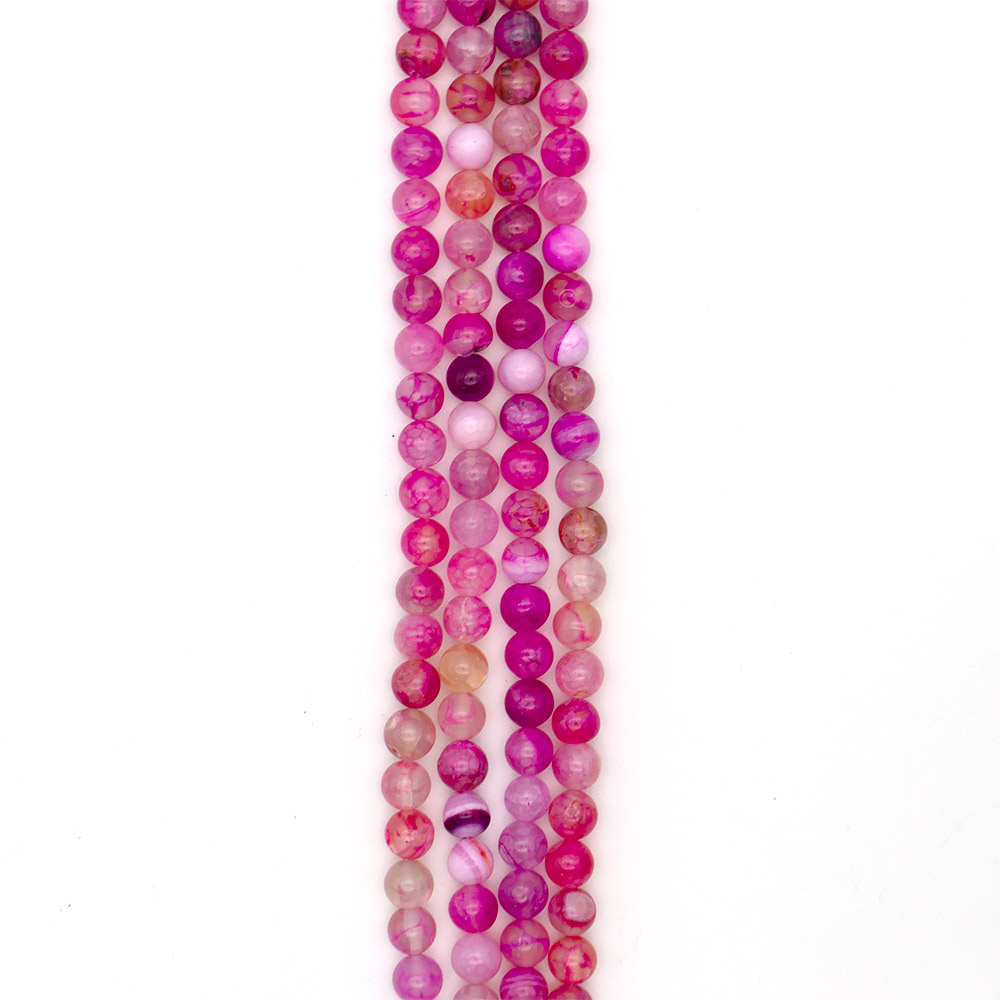 Фото товара агат кракле шар цвет розовый 12 мм