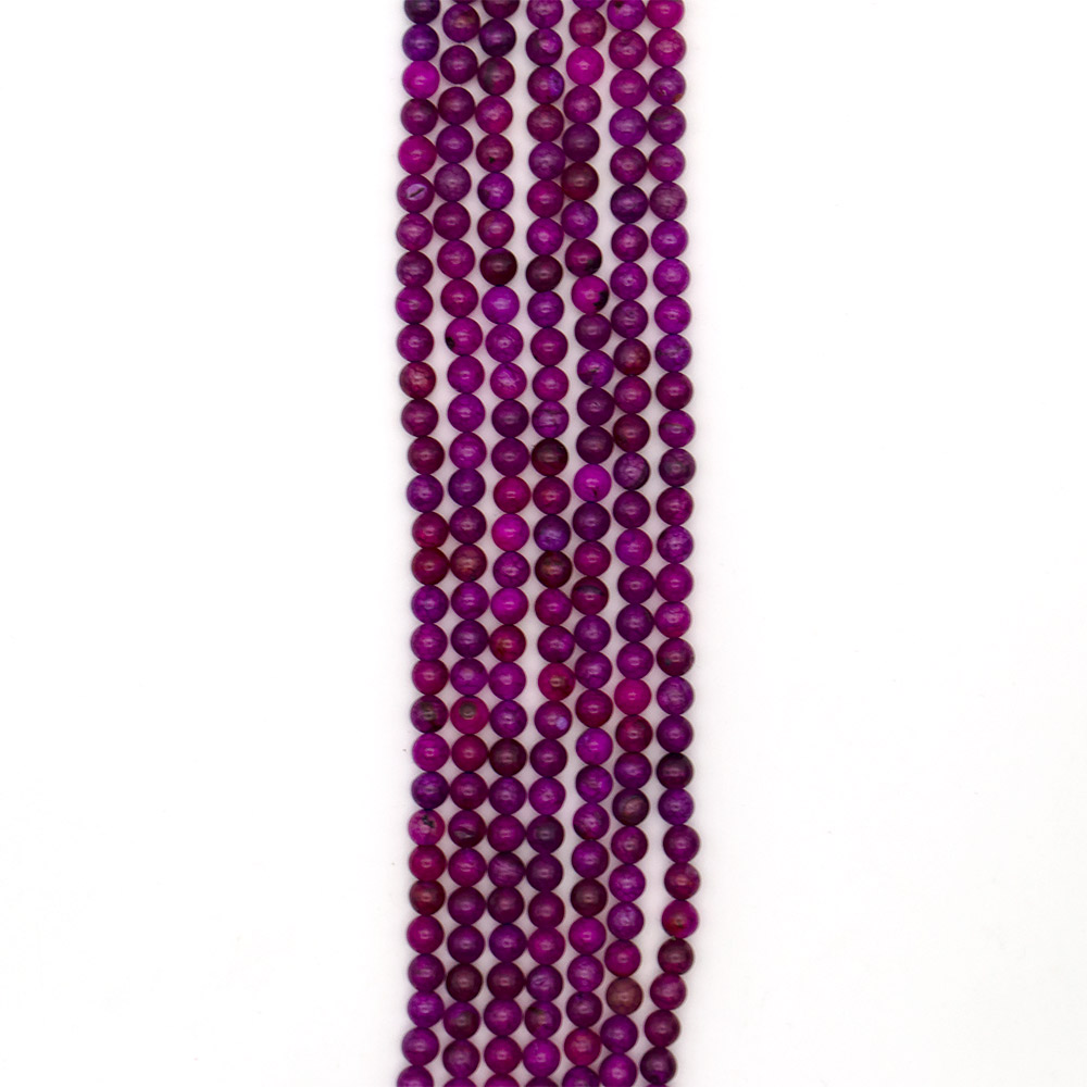 Фото товара агат кракле шар цвет фуксия 8 мм