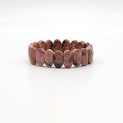 Фото товара браслет из родонита розового 20*11 мм грань
