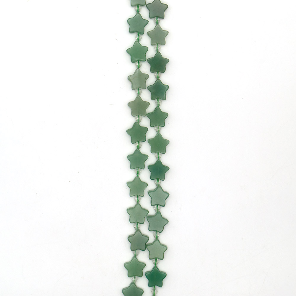 Фото товара авантюрин зеленый натура "звезда" 16 мм