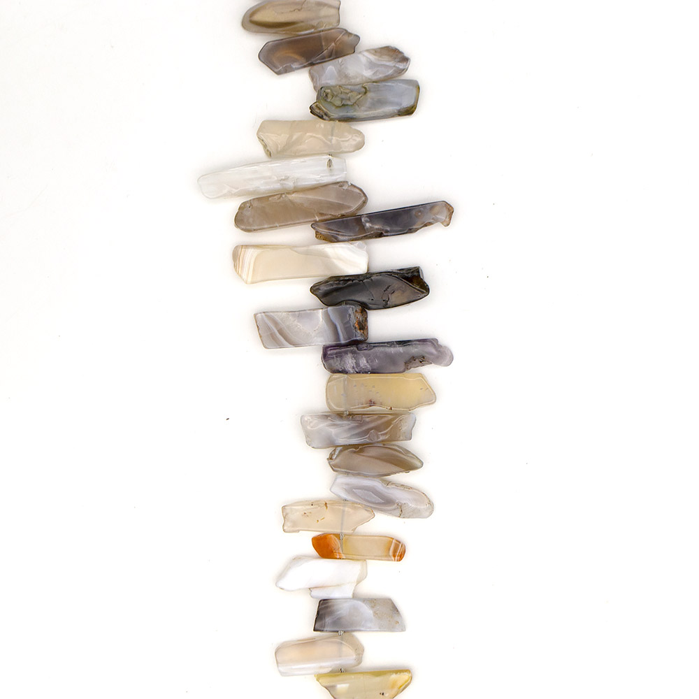 Фото товара агат ботсвана пластины на увеличение от 32*10 до 53*10 мм