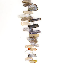 Фото товара агат ботсвана пластины на увеличение от 32*10 до 53*10 мм