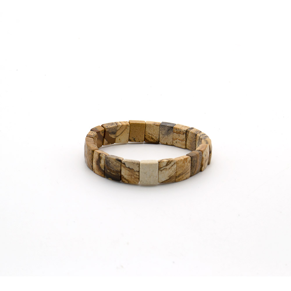 Фото товара браслет из яшмы песчаной 12*9 мм грань