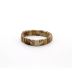 Браслет из яшмы песчаной 12*9 мм грань