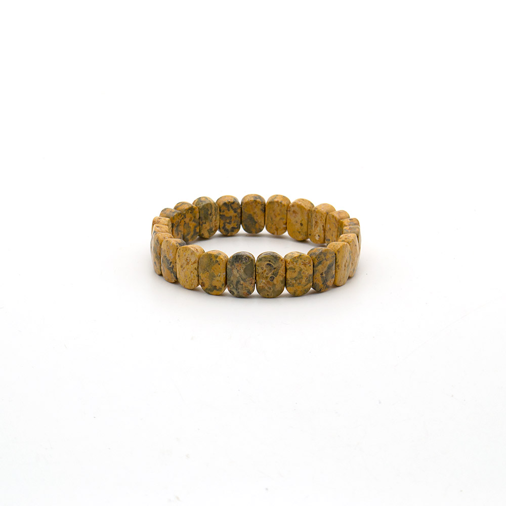 Фото товара браслет из яшмы песчаной желтой 14*8 мм грань