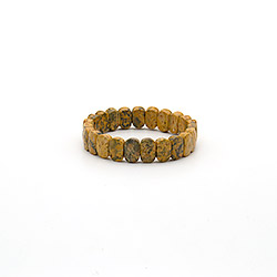 Браслет из яшмы песчаной желтой 14*8 мм грань