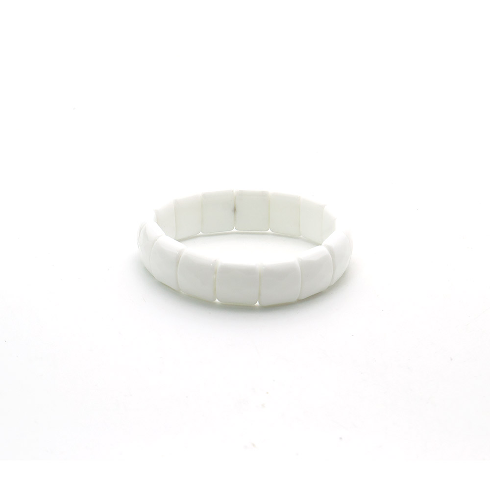 Фото товара браслет из кахолонга белого 15*12 мм грань