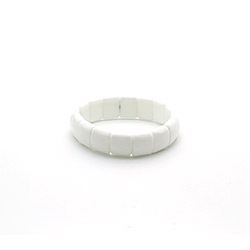 Фото товара браслет из кахолонга белого 15*12 мм грань