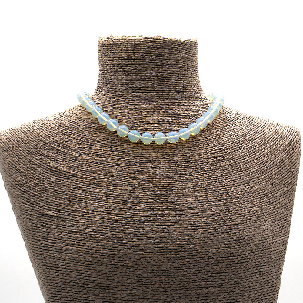 Фото товара бусы из лунного камня имитации шар 10 мм 